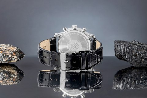 Zegarek Męski Giewont Chronograph Sapphire Srebrno Niebieski GW6260-A4