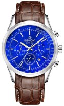Zegarek Męski Giewont Chronograph Sapphire Srebrno Niebieski GW7650-A5