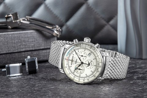 Zegarek Męski ZEPPELIN 100 Jahre Chronograph 8680M-3 + BOX