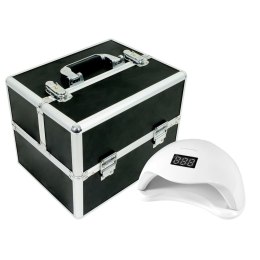 Zestaw kuferek czarny + lampa UV LED 48W