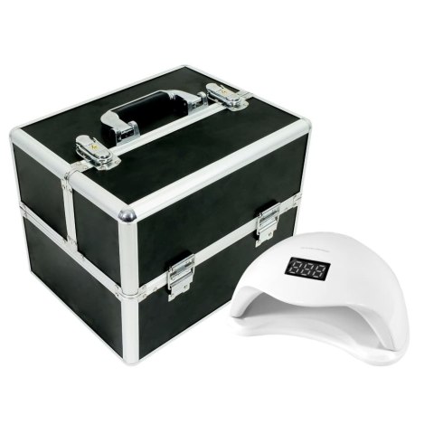 Zestaw kuferek czarny + lampa UV LED 48W