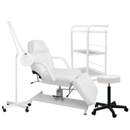 Zestaw mebli kosmetycznych: fotel + lampa + taboret + stolik CLASSIC