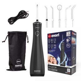 ELDOM IRYGATOR RY200C 230 ML BEZPRZEWODOWY CZAS PRCY 60 MIN. CZAS ŁADOWANIA OK. 6 H ETUI PODRÓŻNE PRZEWÓD USB IPX7 CZARNY