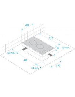 Płyta ceramiczna Beko HDCC 32200 X (2 pola grzejne; kolor inox)