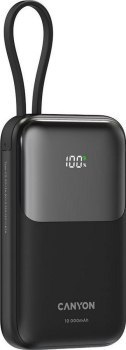 Canyon OnPower 101 z wbudowanym kablem 10000 mAh PD22.5W czarny