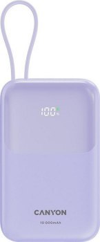Canyon OnPower 101 z wbudowanym kablem 10000 mAh PD22.5W fioletowy