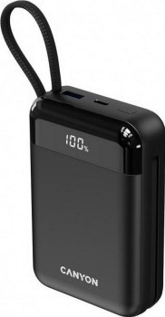 Canyon OnPower 204 20000 mah z kablem USB-C i Lightning czarny
