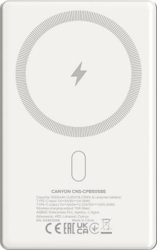 Canyon OnPower 505 slim Magsafe 5000 mAh PD20W beżowy