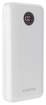 Canyon PB-2002 LED 20000 mAh PD 20W QC 3.0 biały
