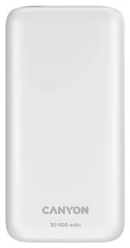 Canyon Powerbank PB-301 LED 30000 mAh PD 20W QC 3.0 biały