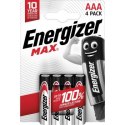 ENERGIZER BATERIE ALKALICZNE MAX AAA LR03 4 SZTUKI OPAKOWANIE ECO