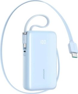 Joyroom JR-PR2L 10000 mAh 35W z wbudowanym zwijanym kablem USB-C niebieski