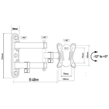 Uchwyt - MACLEAN UCHWYT DO TELEWIZORA LUB MONITORA MAX. VESA 100X100 13-32 30KG CZARNY MC-417