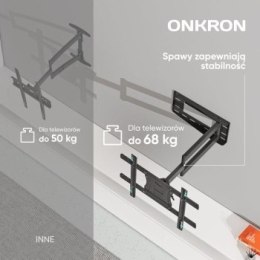 Uchwyt - ONKRON M7L-B Uchwyt ścienny obrotowo-pochylny do ekranu 40 -70 maks 68 kg czarny