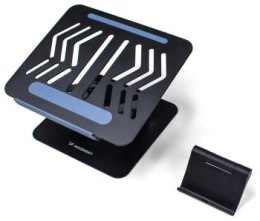 Uchwyt - Wozinsky podstawka pod laptopa 360° czarna + podstawka na telefon