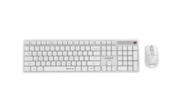 GEMBIRD BEZPRZEWODOWY ZESTAW KLAWIATURY + MYSZ SILENT KEY PRO BUSINESS BIAŁY UKŁAD US