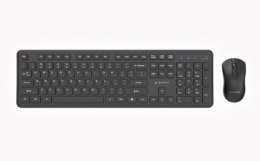 GEMBIRD BEZPRZEWODOWY ZESTAW KLAWIATURY + MYSZ SLIM PRO BUSINESS NA BIURKO CZARNY UKŁAD US