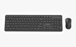 GEMBIRD BEZPRZEWODOWY ZESTAW KLAWIATURY + MYSZ SLIM PRO BUSINESS NA BIURKO CZARNY UKŁAD US