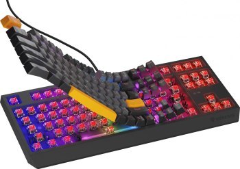 KLAWIATURA DLA GRACZY GENESIS THOR 230 TKL ANCHOR GRAY NEGATIVE US RGB MECHANICZNA OUTEMU RED