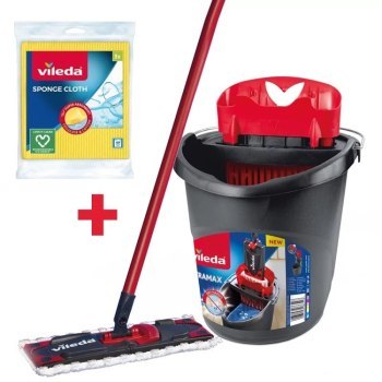 Vileda UltraMax Box + Ściereczki 3 szt. czarny