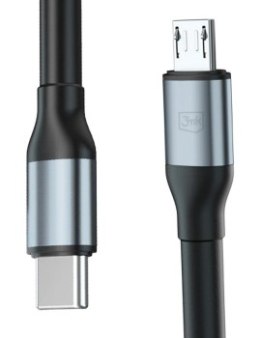 3mk Hyper Cable N-SERIES USB-C to Micro 3m QC 3.0 5V/2A 10W Black