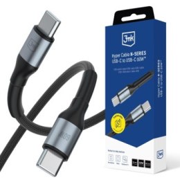 3mk Hyper Cable N-SERIES USB-C to USB-C 0.5m PD 3.0 QC 3.0 20V/3A 60W Black