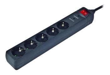 Listwa zasilająca ENERGENIE SPG5-C-5 (5 x VDE; 1 5m; kolor czarny)