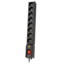 Listwa przeciwprzepięciowa Lestar LX 810 G-A 1 5m (8 x UTE; 10 A; 1 5m; kolor czarny)