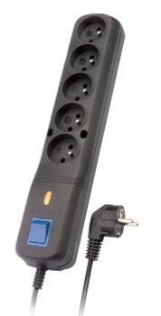 Listwa przeciwprzepięciowa Lestar LV 530W 1 5m (5 x VDE; 10 A; 1 5m; kolor czarny)
