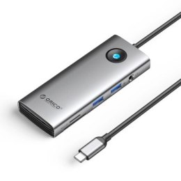 Orico USB-C 8w1 | 2x USB-A 3.0 | 1x USB-C PD 100W | 1x HDMI 4K 60Hz | 1x microSD/SD | 1x RJ45 Gigabit Ethernet | 1x Audio 3,5 mm