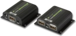 Techly 100709 Extender HDMI po skrętce Cat6 / Cat6a / Cat7 RJ45, do 40m, EDID, IR, POE/POC