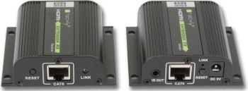 Techly 100709 Extender HDMI po skrętce Cat6 / Cat6a / Cat7 RJ45, do 40m, EDID, IR, POE/POC