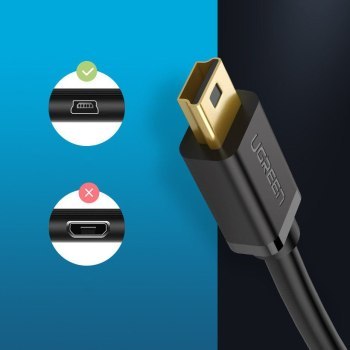 UGREEN US132 USB do Mini USB, 1.5m (czarny)
