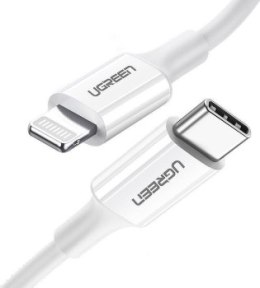 UGREEN US171 USB-C do Lightning 3A, 0.25m (biały)