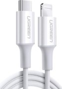 UGREEN US171 USB-C do Lightning 3A, 0.25m (biały)