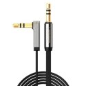 UGREEN kątowy miniJack 3,5mm AUX płaski 2m (czarny)