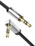 UGREEN kątowy miniJack 3,5mm AUX płaski 2m (czarny)