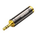 UGREEN przejściówka z 3.5 mm miniJack na 6.5 / 6.35 mm Jack (szary)