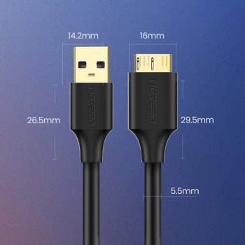 Ugreen US130 USB 3.0 - microUSB 3.0 2m czarny