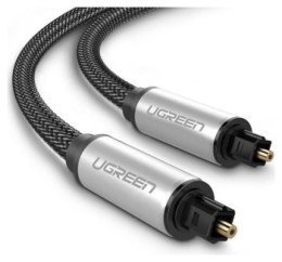 Ugreen optyczny Toslink Audio, aluminiowy z oplotem, 1m szary