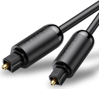 Ugreen optyczny Toslink Audio, aluminiowy z oplotem, 2m czarny