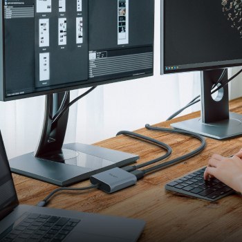 Unitek Adapter USB-C na 2x port DP 1.4 8K 60Hz