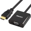 Unitek Y-6333 adapter HDMI to VGA + audio