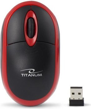Mysz komputerowa TITANUM VULTURE TM116R (optyczna; 1000 DPI; kolor czarny kolor czerwony)