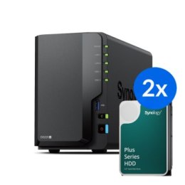 Synology DS225+ /12T | 2-zatokowy serwer NAS w zestawie z dyskami o łącznej pojemności 12TB, Tower