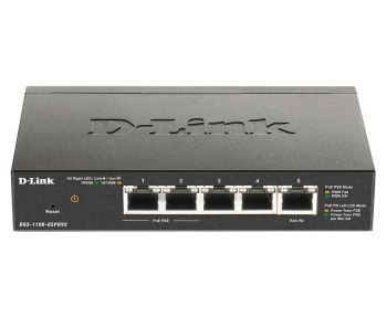 D-Link DGS-1100-05PDV2 5-Port Gigabit PoE Smart Ma