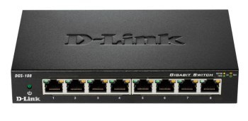 Switch 8 portowy Gigabitowy D-Link DGS-108/E (8x 10/100/1000Mbps)