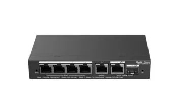 Switch Ruijie Reyee RG-ES206GS-P 5-port GE PoE+ 54W 1x1Gb Combo Ext PSU