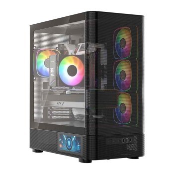 MODECOM OBUDOWA VOLCANO AQ 400 ARGB MIDI CZARNA