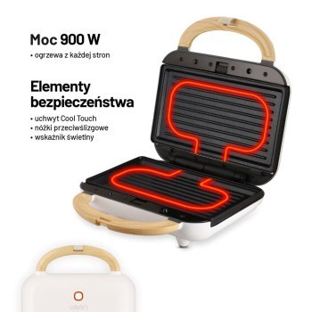 Opiekacz do kanapek Lauben Sandwich Maker 3in1 900W